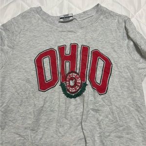 Gray Ohio crop top